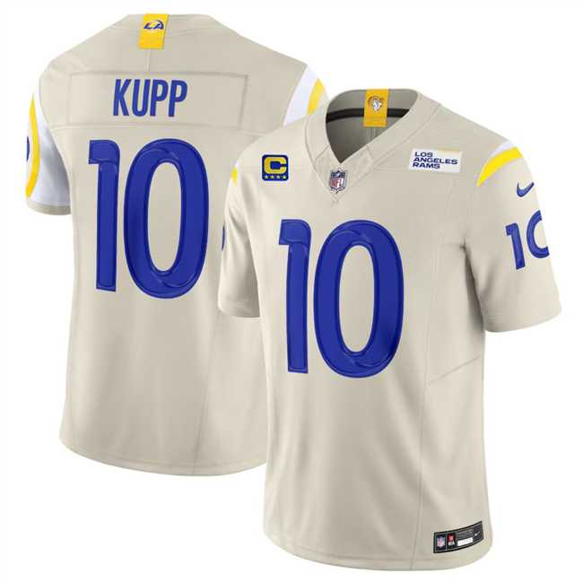 Men & Women & Youth Los Angeles Rams #10 Cooper Kupp Bone 2024 F.U.S.E With 4-Star C Patch Vapor Limited Stitched Jersey